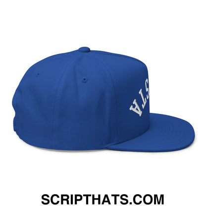 Upside Down Augusta Embroidered Flat Brim Bill Golf 5 Panel Snapback Hat