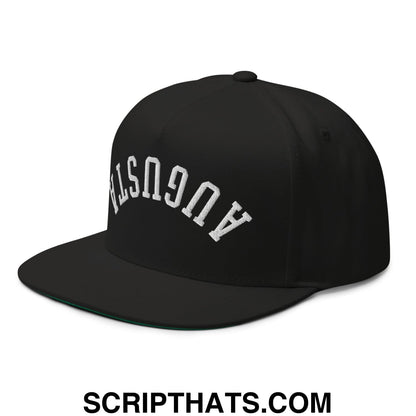 Upside Down Augusta Embroidered Flat Brim Bill Golf 5 Panel Snapback Hat