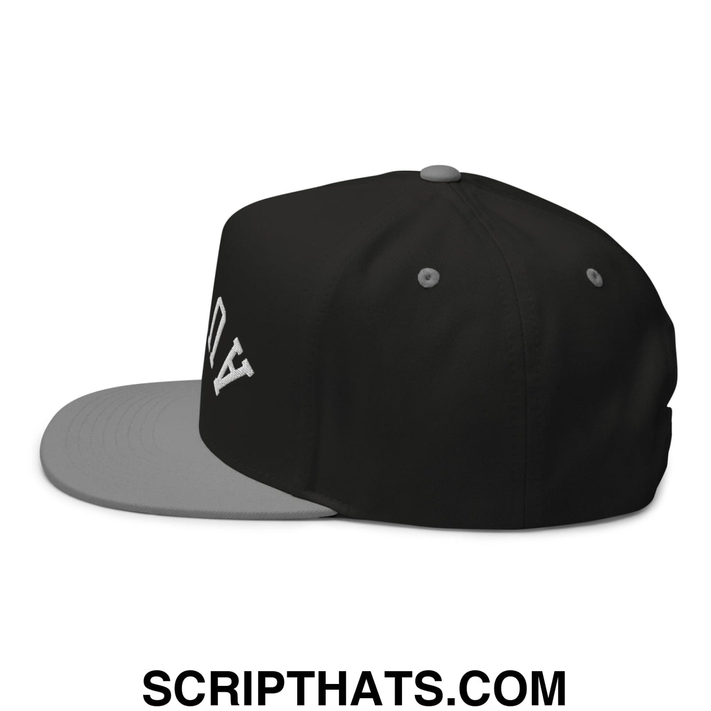 Upside Down Augusta Embroidered Flat Brim Bill Golf 5 Panel Snapback Hat