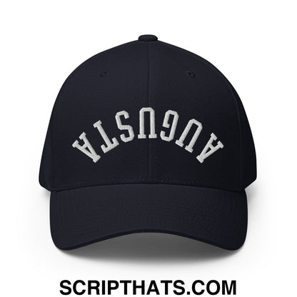 Upside Down Augusta Embroidered Stretch Fit Golf Hat