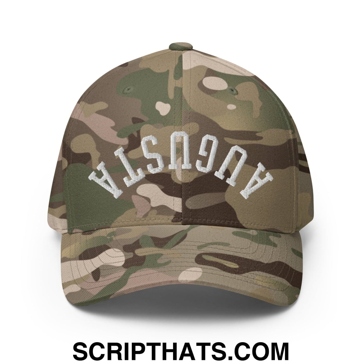 Upside Down Augusta Embroidered Stretch Fit Golf Hat
