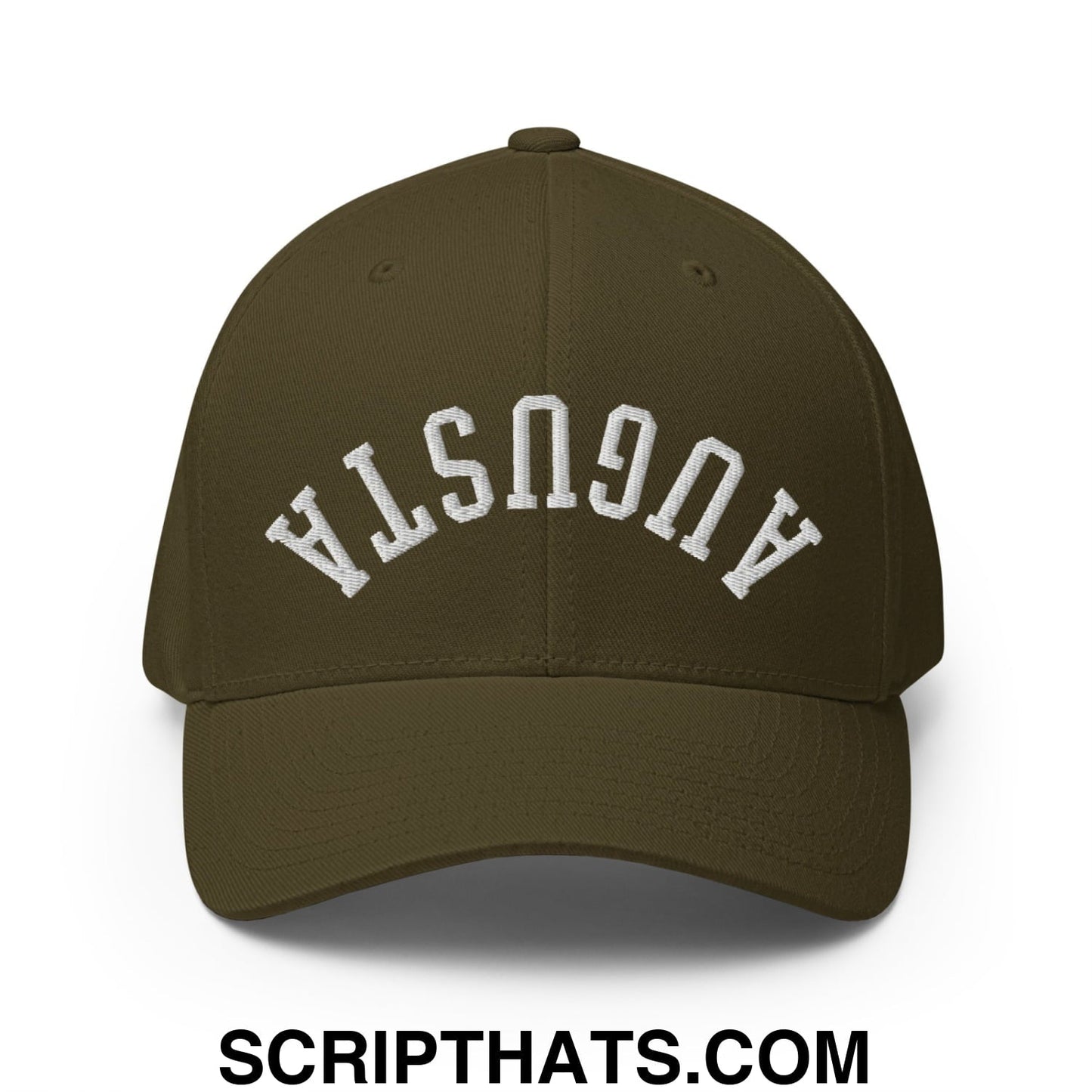 Upside Down Augusta Embroidered Stretch Fit Golf Hat