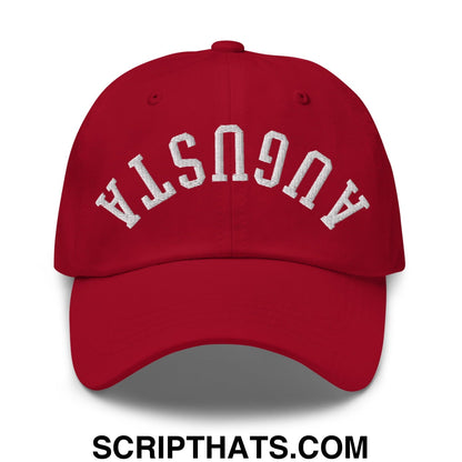 Upside Down Augusta Embroidered Unstructured Golf Dad Hat