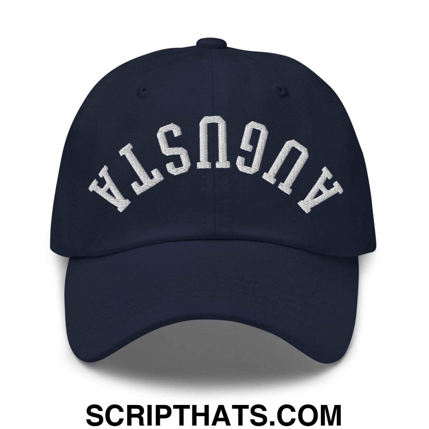 Upside Down Augusta Embroidered Unstructured Golf Dad Hat