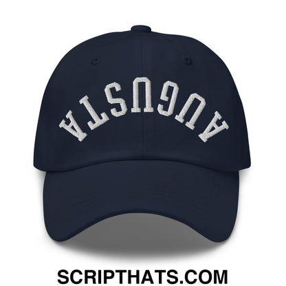 Upside Down Augusta Embroidered Unstructured Golf Dad Hat